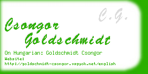 csongor goldschmidt business card